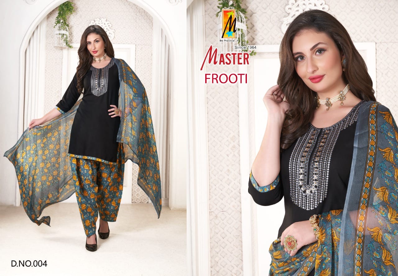 Master Frooti Kurti Patiyala With Dupatta Wholesale Dress Collection